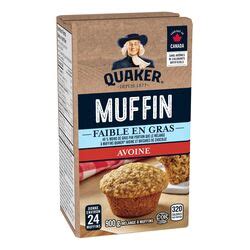 Mélange à muffins à l avoine faible en gras Quaker Super C