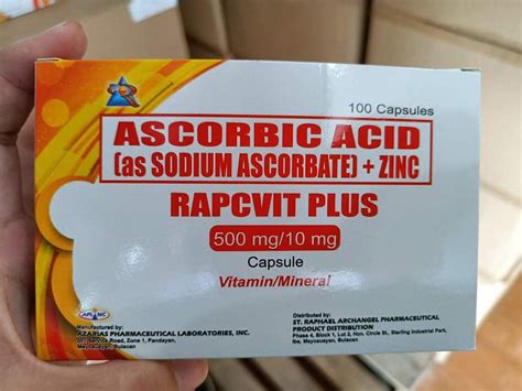 Rapcvit Plus Ascorbic Acid As Sodium Ascorbate Zinc Lazada Ph