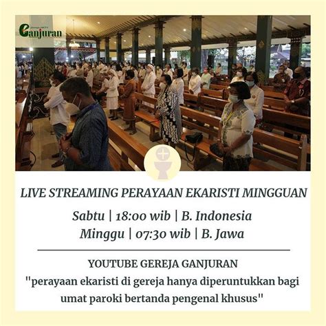 Jadwal Live Streaming Misa Mingguan Mulai 15 Mei 2021 Gereja HKTY