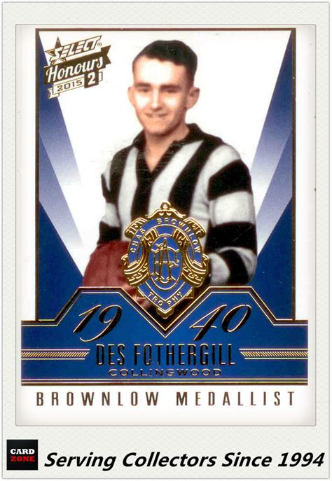 Select Afl Honours S Brownlow Gallery Card Bg Des Fotherigill