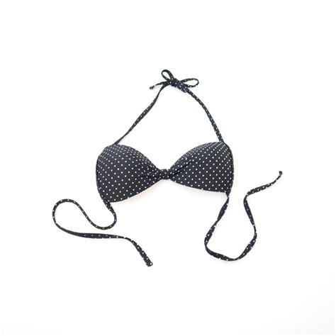Black And White Y2k Polka Dot String Bikini Depop