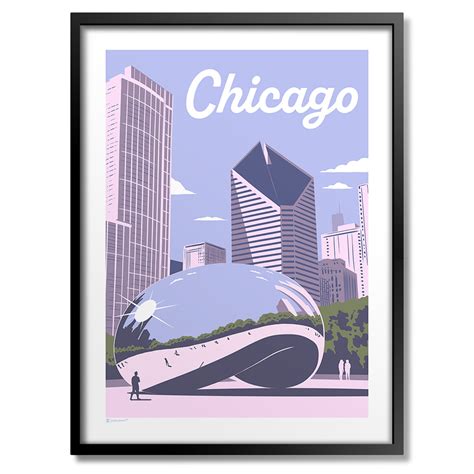 Chicago Bean Skyline Drawing