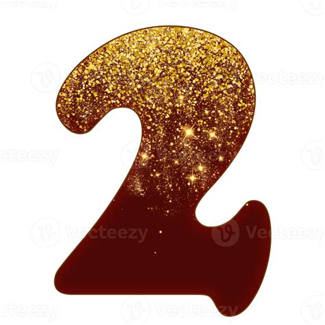 Half Gold Glitter Number 16691719 Png