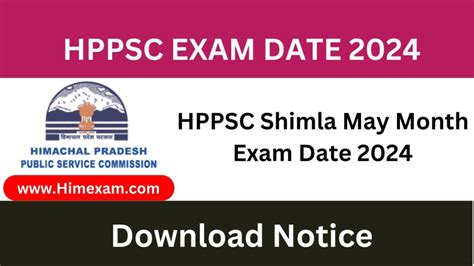 Hppsc Shimla May Month Exam Schedule Himexam