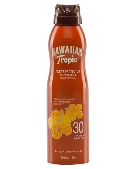 Aceite Protector De Zanahoria Con Filtro Solar En Spray Hawaiian Tropic