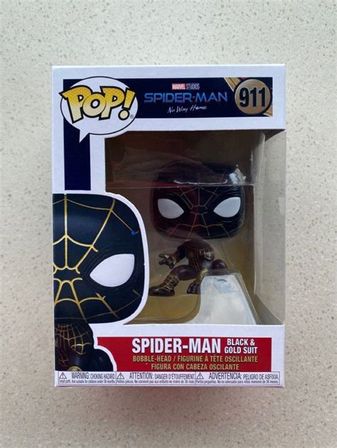 Funko Pop Spiderman No Way Home Spiderman Black Gold Suit Hobbies