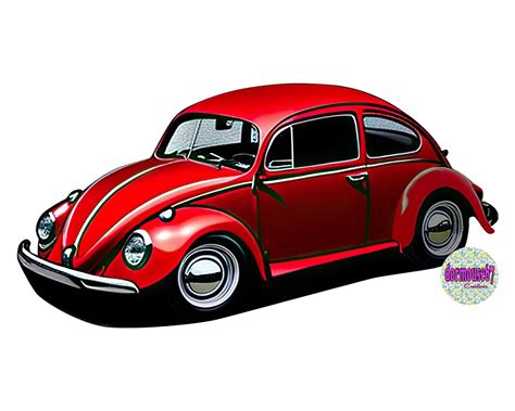 Red Bug PNG Retro Car Gift Cal Look Bug Birthday For Grandpa Card For