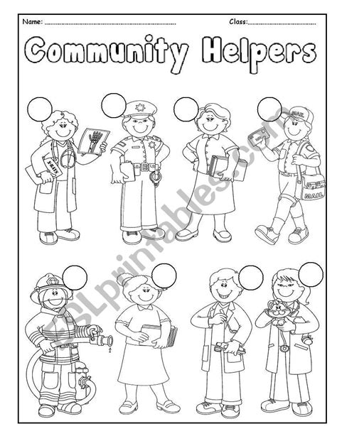 Community Helpers Printable Worksheets