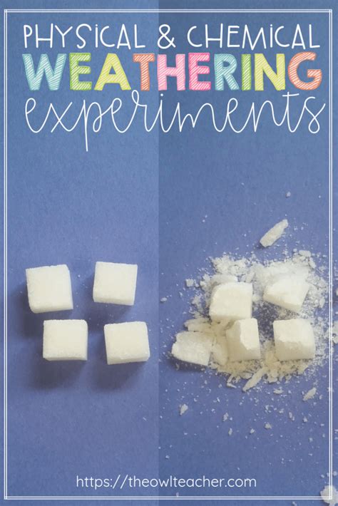 Physical And Chemical Weathering Experiments The Owl Teacher