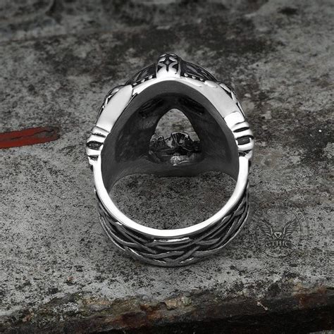 Berserker Stainless Steel Viking Skull Ring Gthic