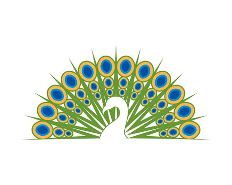 Beautiful Peacock Spread Feather Logo 4988912 Vector Art At Vecteezy