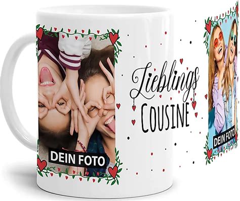 Tassendruck Tasse Lieblings Cousine Zum Selbst Gestalten Mit Zwei