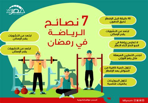 الرياضة في رمضان 7 نصائح إنفوجراف • مصر في يوم