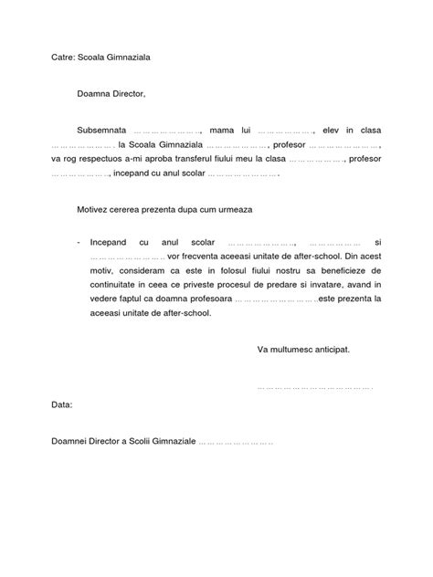 Cerere Scoala Transferdocx