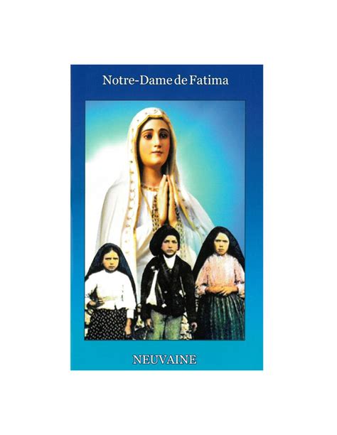 Livret Neuvaine à Notre Dame De Fatima Comptoir Religieux