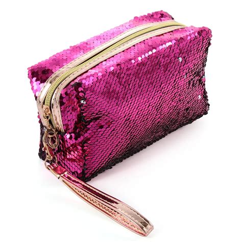 1pc Women S Mermaid Sequins Makeup Bag Pouch New Fashion Girls Glitter Sequins Cosmetic Bags