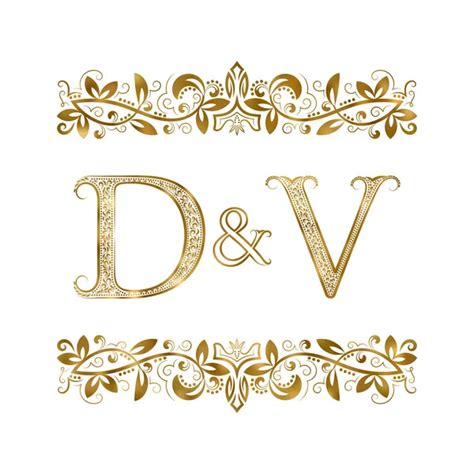 D And G Vintage Initials Logo Symbol The Letters Are Surrounded By