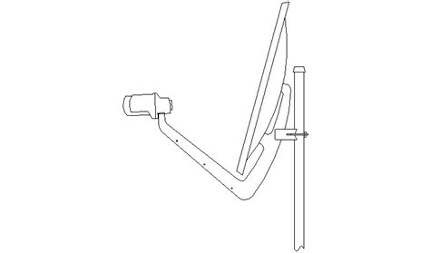 Descarga gratuita del Bloque AutoCAD antena parabólica doméstica CAD dwg