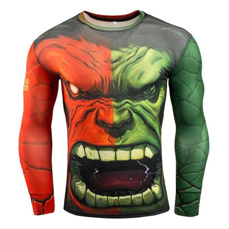 2017 New Comics Superhero Hulk Mensandwomen Long Sleeve T Shirts Fitness