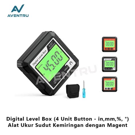 Jual Inclinometer Digital Alat Ukur Sudut Kemiringan Slope Level Box Angle Shopee Indonesia