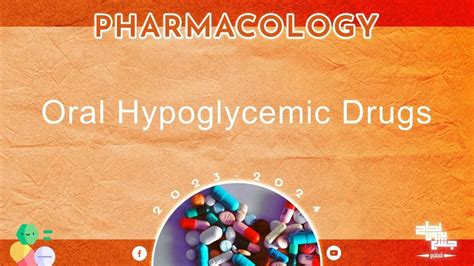 Revision Of L Oral Hypoglycemic Drugs Pharmacology Youtube