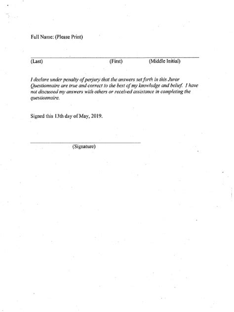Juror Questionnaire