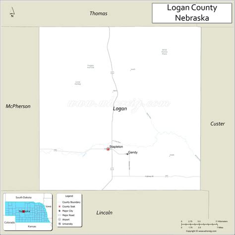 Map Of Logan County Nebraska Where Is Located Cities Population