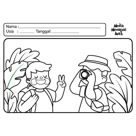Jual Media Mewarnai Anak Anak Tema Holidayliburan Kertas Gambar