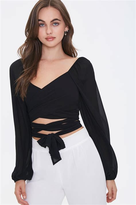 Wraparound Peasant Crop Top