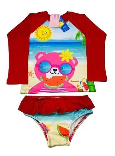 Roupa De Banho Infantil Menina Proteção Uv Moda Praia MercadoLivre