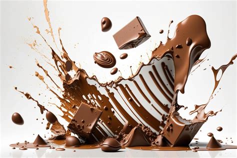 A Delicious Melting Chocolate Splash In A Realistic Style Hot Chocolate Cacao Or Coffee Splash