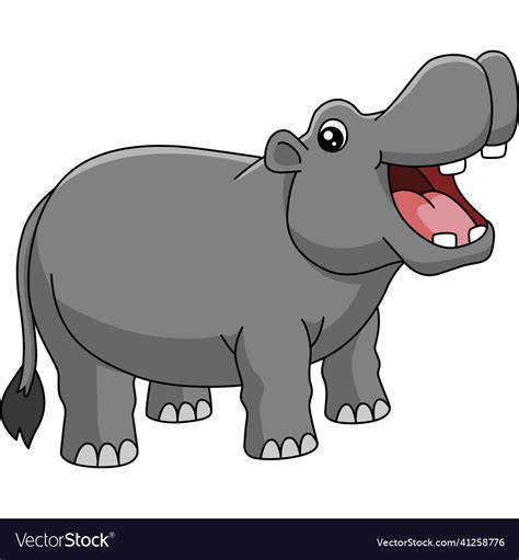 Cartoon Hippo Clipart Image