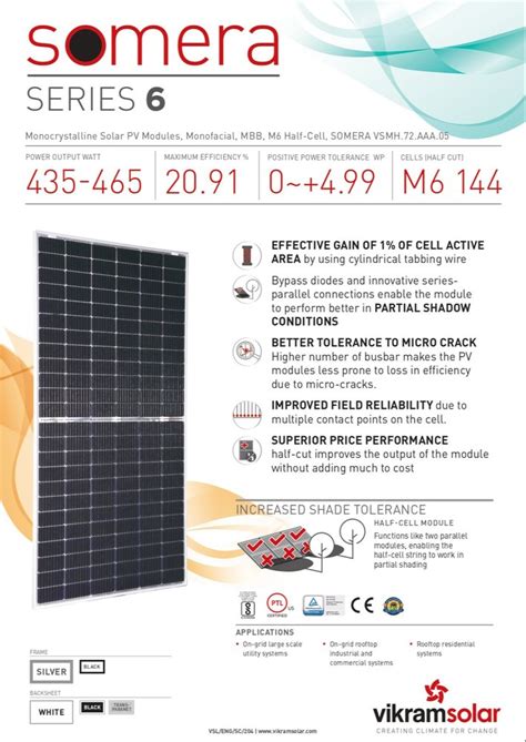 Vikram 450wp Mono Half Cut Solar Module 24v At Rs 17000piece In