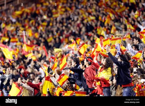 Seville Spain Spanish Football Fans Stock Photo Royalty Free Image