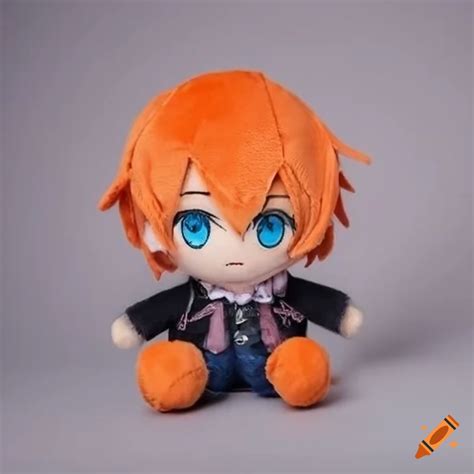 Plush Toy Of An Anime Boy With Orange Hair And Blue Eyes On Craiyon