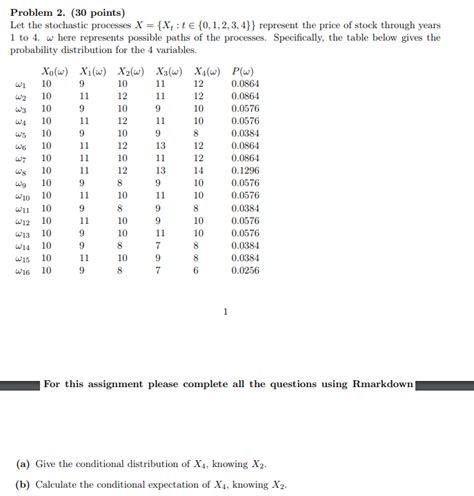 Solved Problem 2 30 Points Let The Stochastic Processes