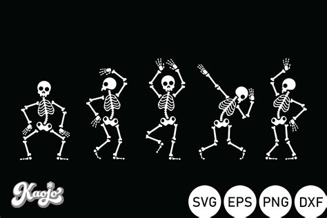 Dancing Skeleton, Halloween Skeleton Graphic by Kaojo · Creative Fabrica