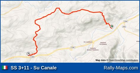 Ss 311 Su Canale Stage Map Rally Costa Smeralda 1983 Erc 🌍