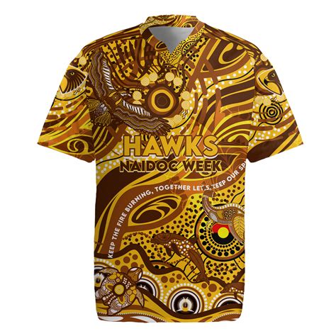 Custom Naidoc Week 2024 Hawks Rugby Jersey Aboriginal Animals Keep The