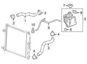Radiator Surge Tank Inlet Hose Gm Oem Parts Quick