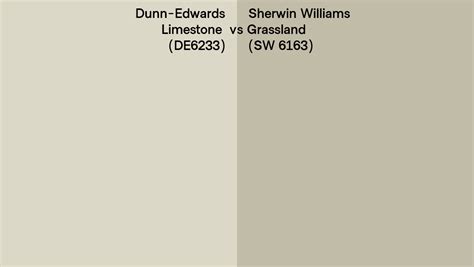 Dunn Edwards Limestone De Vs Sherwin Williams Grassland Sw