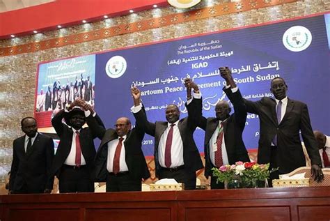 The Parties In Southern Sudan Are Signing An Initial Agreement Of Power