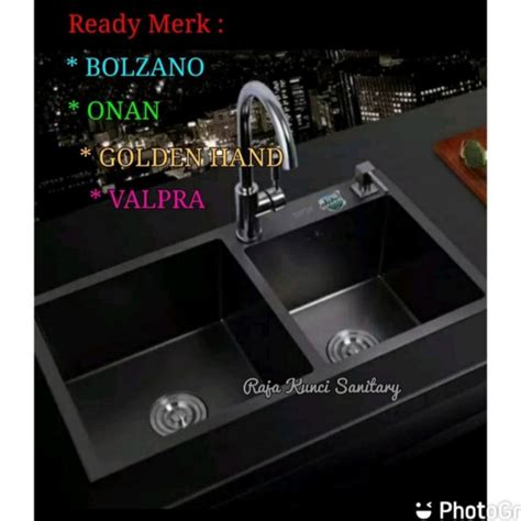 Jual Paket Lengkap Kitchen Sink 8245 Hitam Black VALPRA Onan Golden