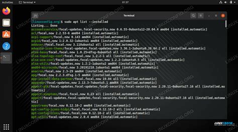 C Mo Enumerar Los Paquetes Instalados Con El Comando Apt En Linux