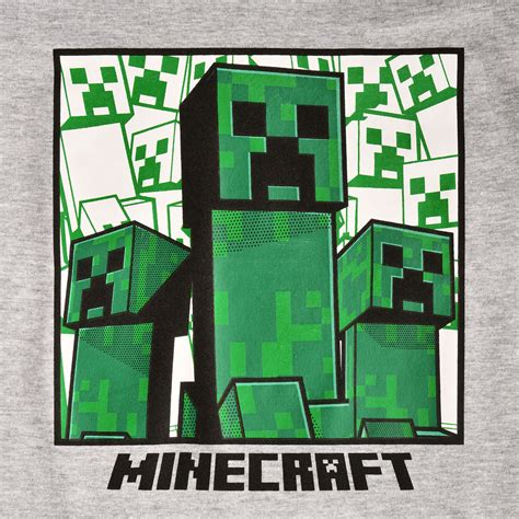 Minecraft Creeper Kinder T Shirt Grijs Elbenwald