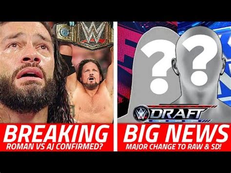 ROMAN REIGNS NEXT OPPONENT REVEALED 2 BIG DRAFT TRADES FOR RAW