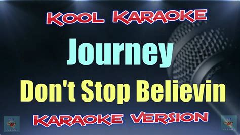 Journey Don T Stop Believin Karaoke Version VT YouTube