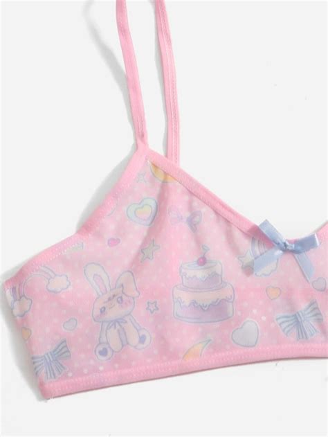 Is That The New Kawaii Cartoon Print Sheer Lingerie Set ROMWE USA