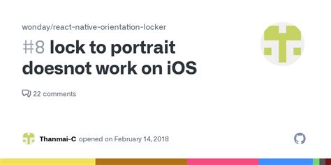 Lock To Portrait Doesnot Work On IOS Issue 8 Wonday React Native