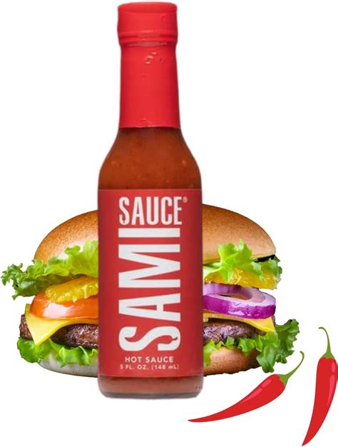 Sami Hot Sauce Red Irresistible Vegan And Gluten Free Habanero Heat 5oz Bottle